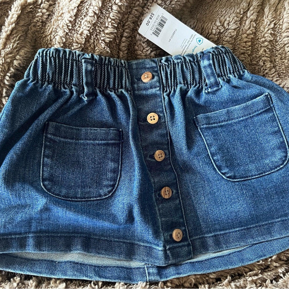 Carter's Blue Denim Skirt with Button Detail